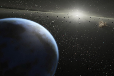La Tierra está rodeada por numerosos asteroides.Fuente: NASA/JPL-Caltech/T.Pyle (SCC).