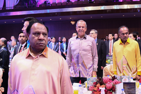 Kunjungan Sergei Lavrov pada 5 dan 6 Agustus lalu di Kuala Lumpur pada KTT ASEAN Summit. Foto: Kementerian Luar Negeri Rusia