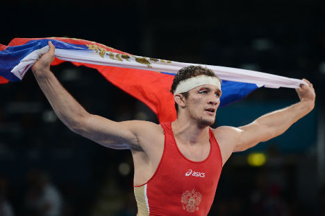Alan Khugaev, campione russo di lotta greco-romana alle Olimpiadi di Londra 2012 (Foto: Ria Novosti)