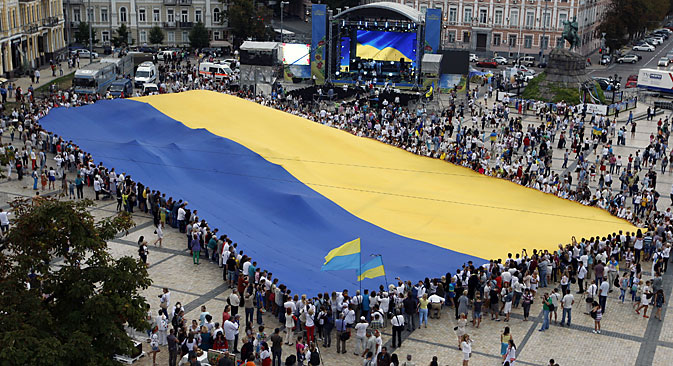 Kiev in festa durante la giornata dell'Indipendenza (Foto: Itar Tass)