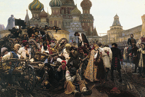 《銃兵処刑の朝》(1881)、ワシーリー・スリコフ