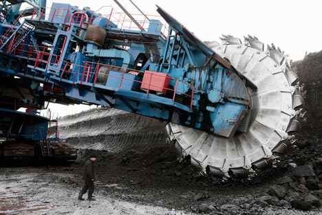 東シベリアのクラスノヤルスク市の東方152キロ地点にあるボロジンスカヤ炭鉱＝ロイター通信/ Vostock-Photo撮影