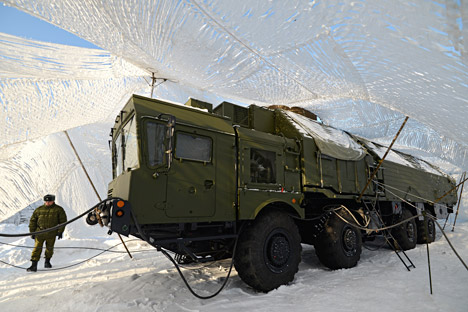 Маскирна заштита ракетних јединица у Новосибирској области. Извор: РИА „Новости“.