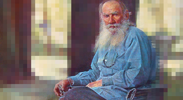 Толстој се за живота одрекао свих ауторских права. Илустрација на основу фотографије Сергеја Прокудина-Горског.