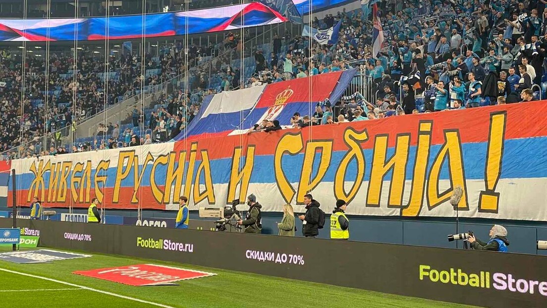 Звезда, Зенит и руско-српска застава дуга 600 метара: Подршка за "орлове" у Катару