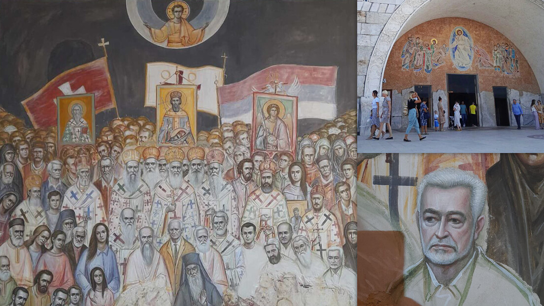 Прекречен Кривокапићев лик на фрескопису у Подгорици: Црква се оградила (ФОТО)