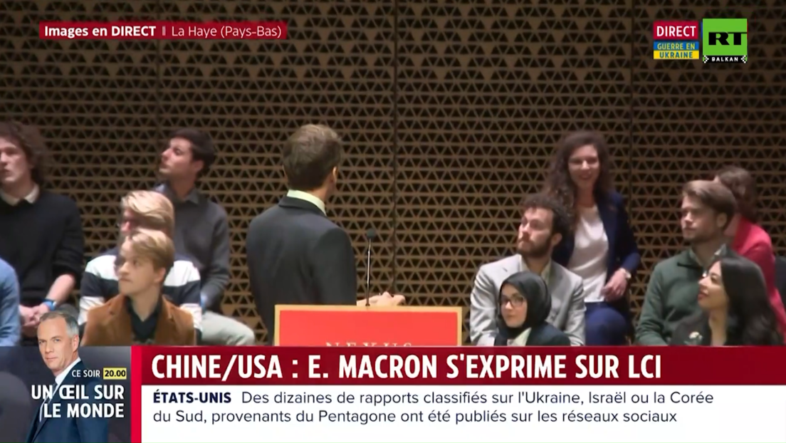 Демонстранти прекинули Макронов говор о независности Европе: Где је француска демократија?
