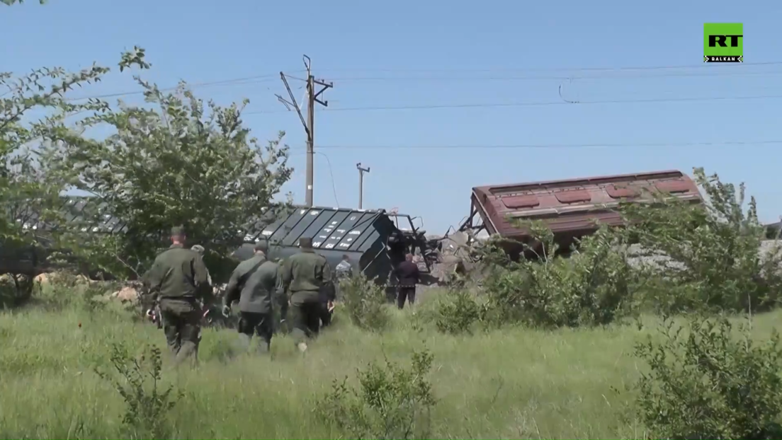 Пет вагона са житом искочило из шина на Криму