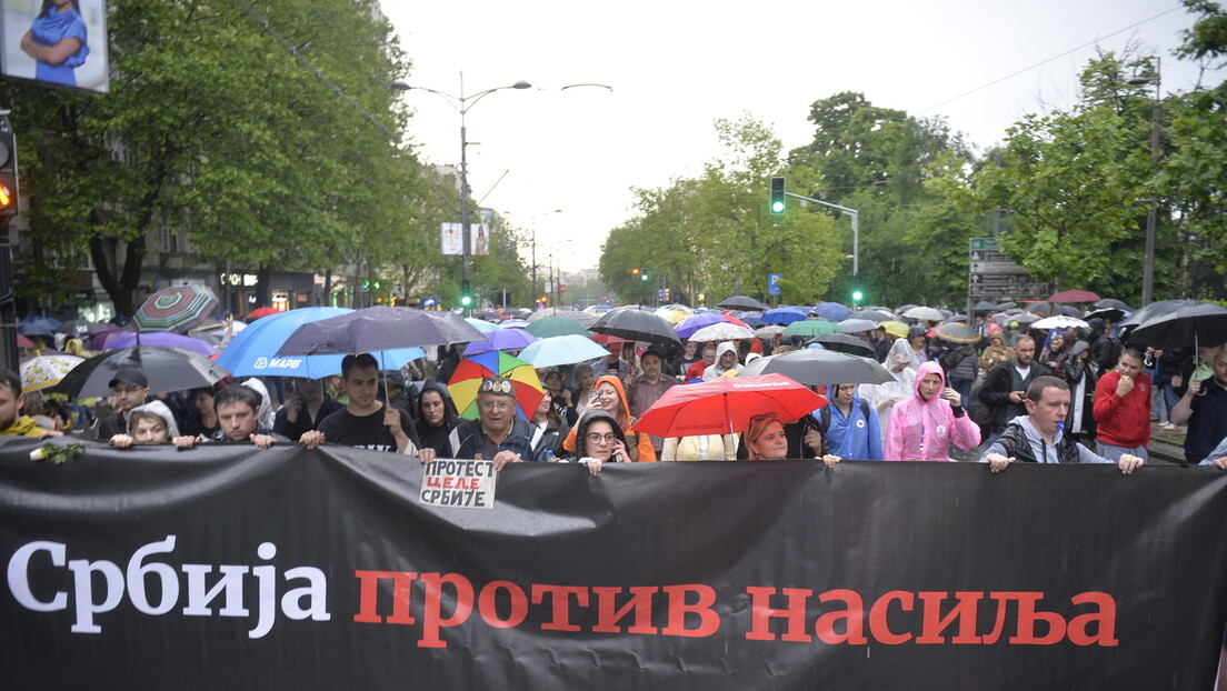Završen četvrti protest "Srbija protiv nasilja"