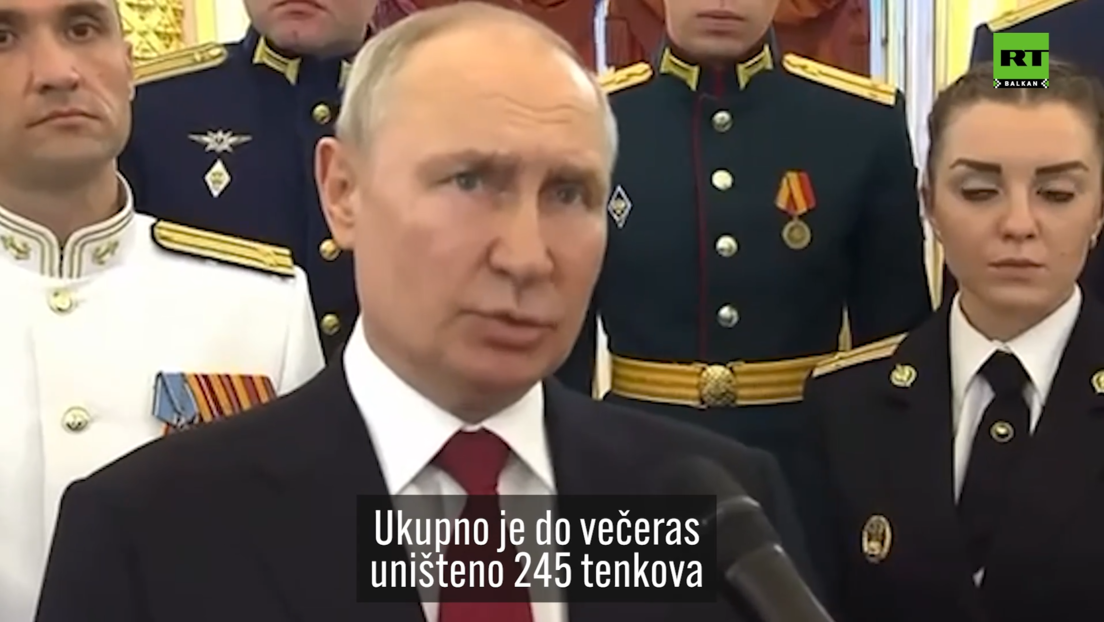 Putin: Ukrajina može da izgubi armiju, uništeno 245 tenkova i 680 oklopnih vozila