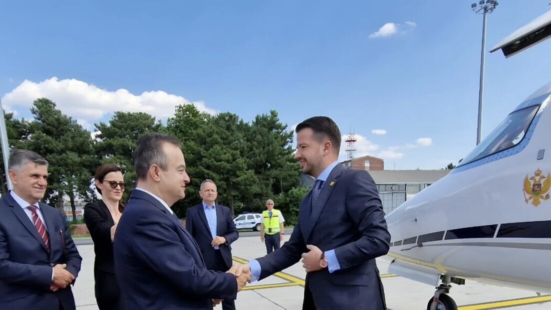 Milatović stigao u Beograd, dočekao ga Dačić (VIDEO)