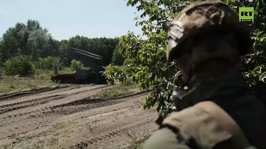 Bacač plamena "solncepek" uništio uporište ukrajinske vojske