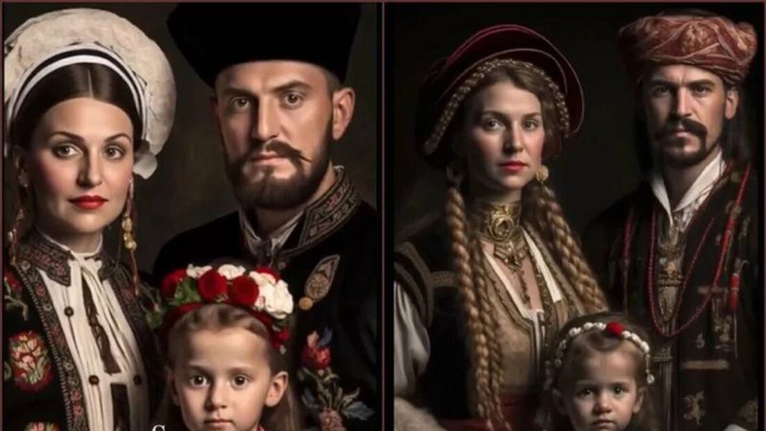 Традиционална српска породица очима вештачке интелигенције: Проналазите ли и црте свог лица?