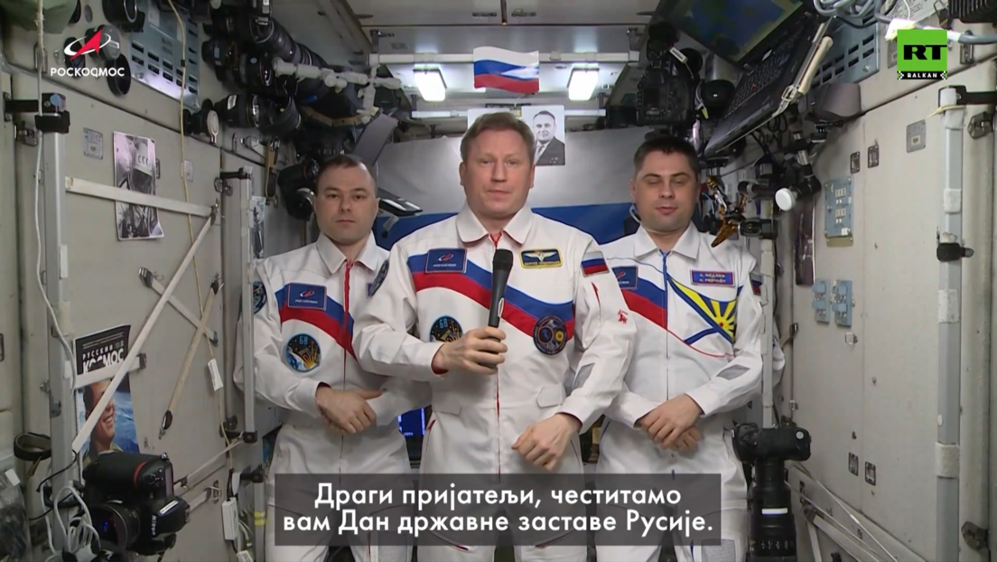 Поздрав из свемира: Руски космонаути честитали Дан државне заставе (ВИДЕО)
