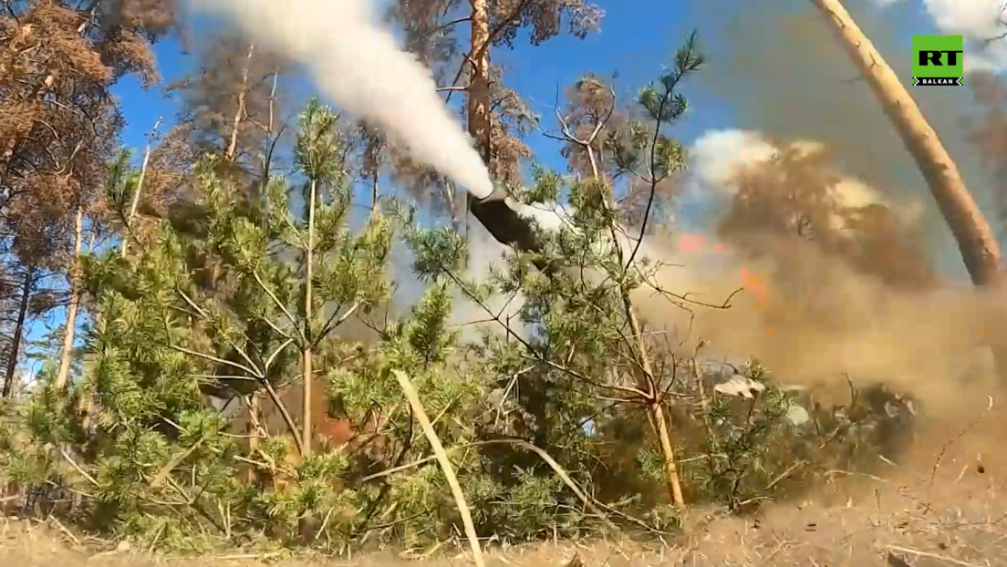 Хаубица "Мста-Б 2А65"  уништава упориште украјинске војске