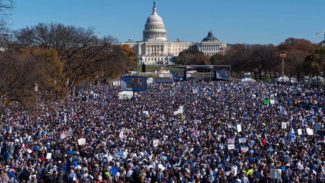 "Марш за Израел" у Вашингтону: Американци против примирја са Хамасом (ФОТО)