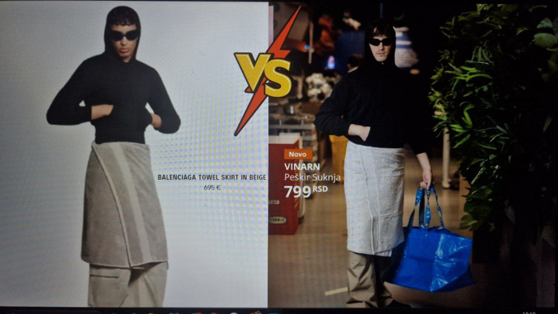 Пешкир, али модеран: Како је Икеа одговорила на нову Баленсијагину сукњу-пешкир од 695 долара