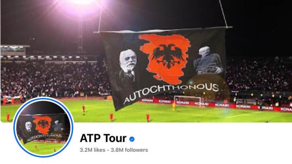 Zastava "Velike Albanije" iz Beograda na nalogu ATP tura - otkriveni detalji skandala