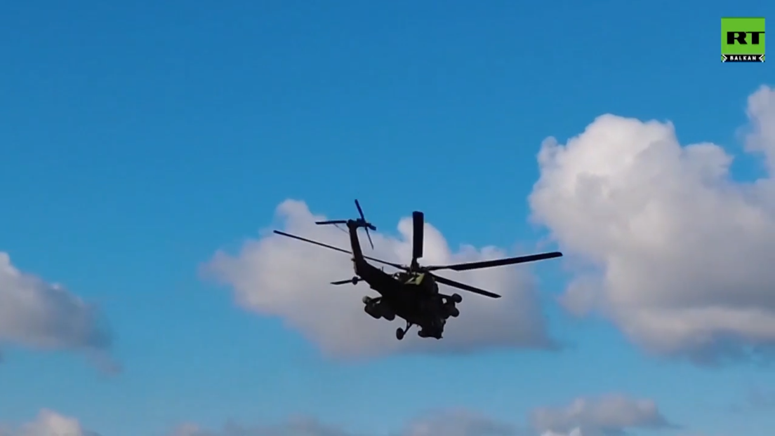 Руски хеликоптери Ми-28Н уништавају украјинска упоришта