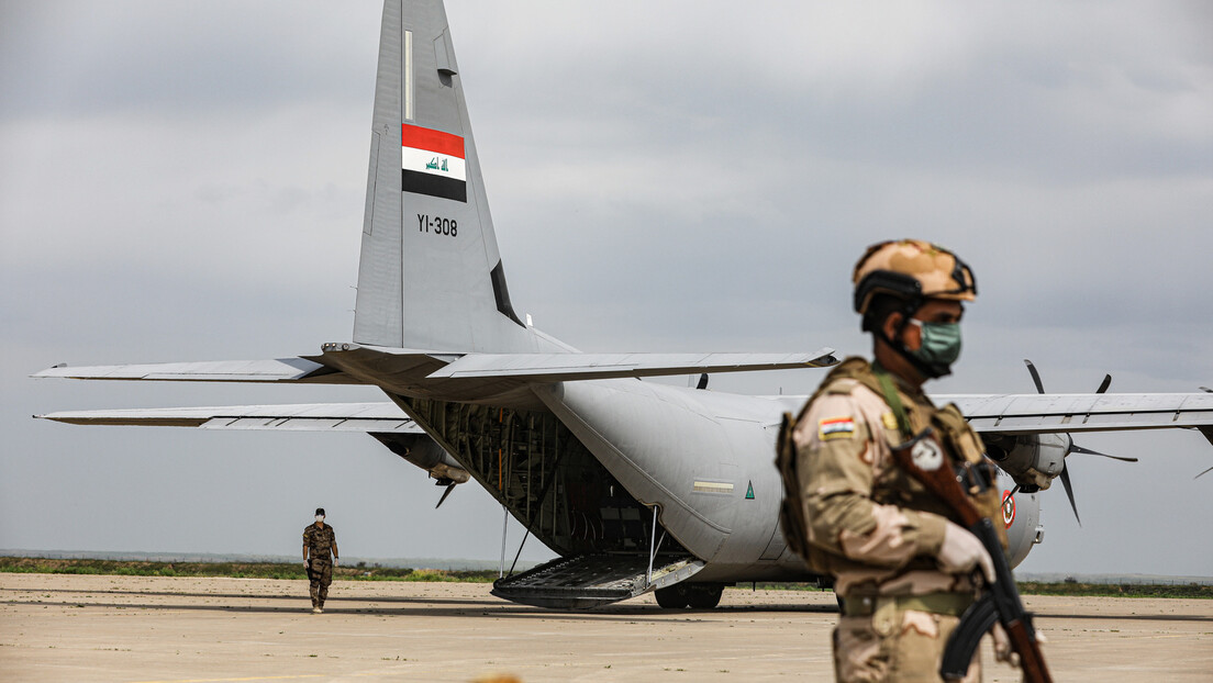 Оборен дрон изнад аеродрома Ербил у Ираку где су стациониране америчке снаге