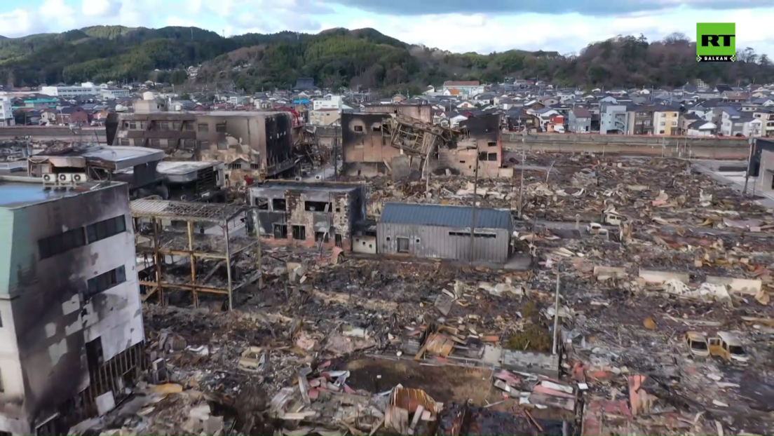 Japan broji žrtve: Snimak dronom pokazuje katastrofalne posledice zemljotresa (VIDEO)