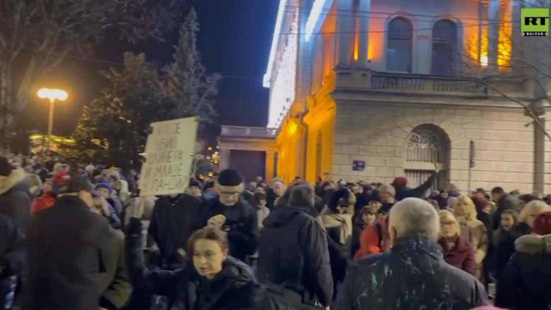Prvi protest prozapadne opozicije u 2024: Skup završen kod Crkve Svetog Marka (FOTO, VIDEO)