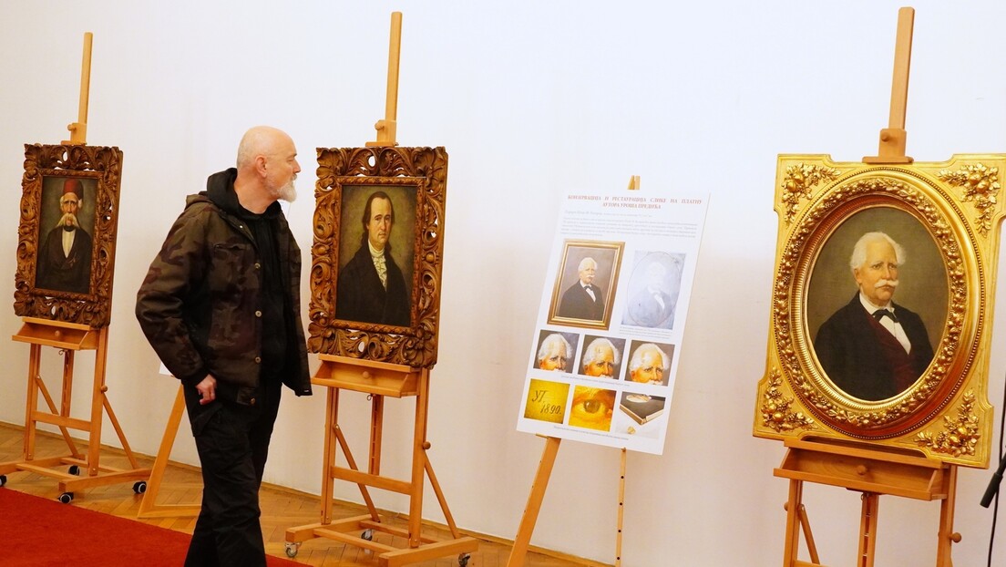 Три слике српских великана: Портрети Вука и Доситеја на Коларцу