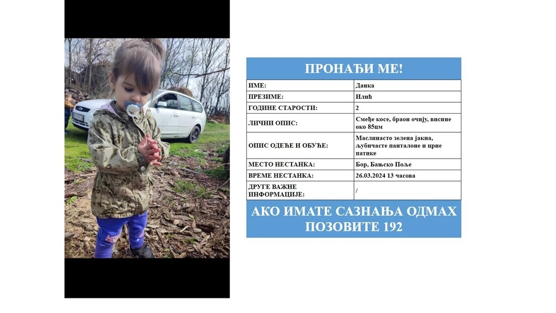 Ukratko 28. mart: Nastavljena potraga za nestalom devojčicom; Dodiku prete hapšenjem