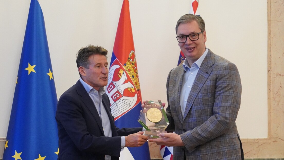Vučić sa predsednicima Svetske i Evropske atletske federacije