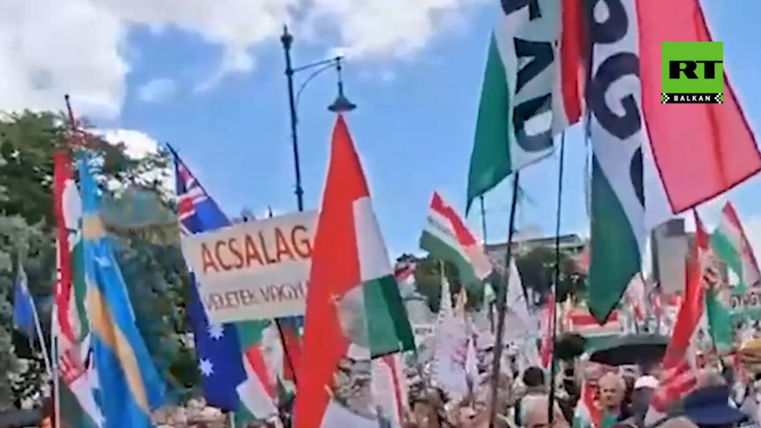 Марш мира у Будимпешти: Десетине хиљада људи протестовало против акција НАТО-а