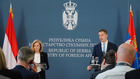 Đurić sa Rajzinger o ekonomskoj saradnji, političkim pitanjima i situaciji na Kosovu i Metohiji