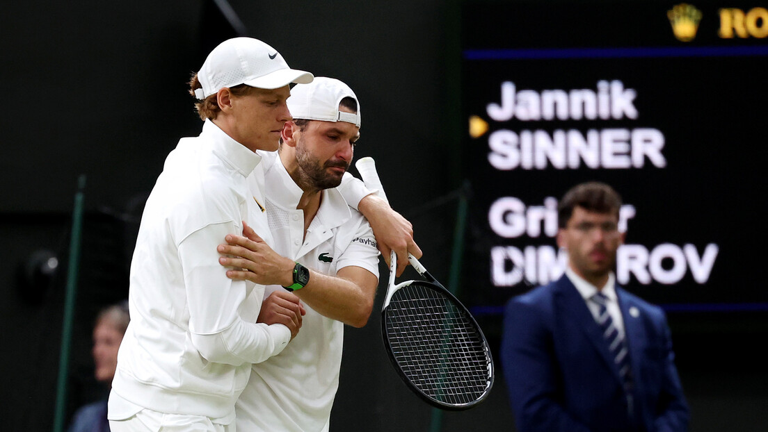 Nemile scene na Vimbldonu, Dimitrov vodio 2-0 protiv Sinera, pa bio prinuđen da mu preda meč