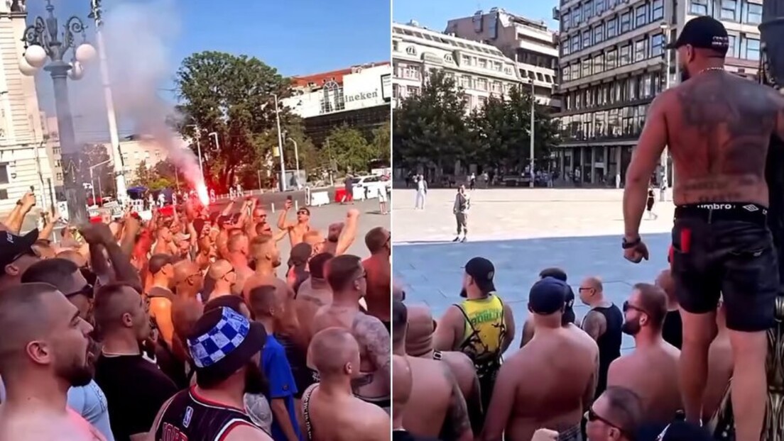 Navijači iz Poljske pravili haos u centru Beograda – policija morala da reaguje (VIDEO)