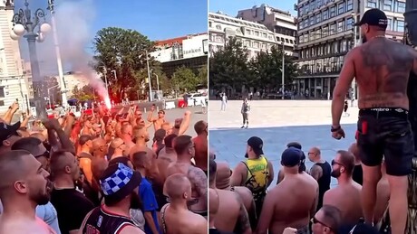 Navijači iz Poljske pravili haos u centru Beograda – policija morala da reaguje (VIDEO)