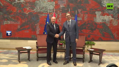 Вучић са састао аустријским канцеларом  у Палати Србија (ВИДЕО)