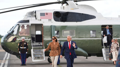 Принудно слетео хеликоптер с Трампом и Меланијом