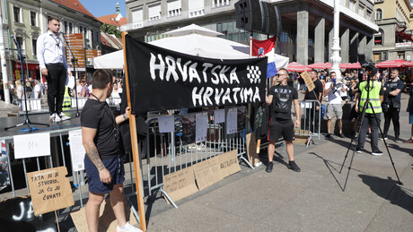 Не могу без усташког повика: Протест у Загребу против увоза страних радника