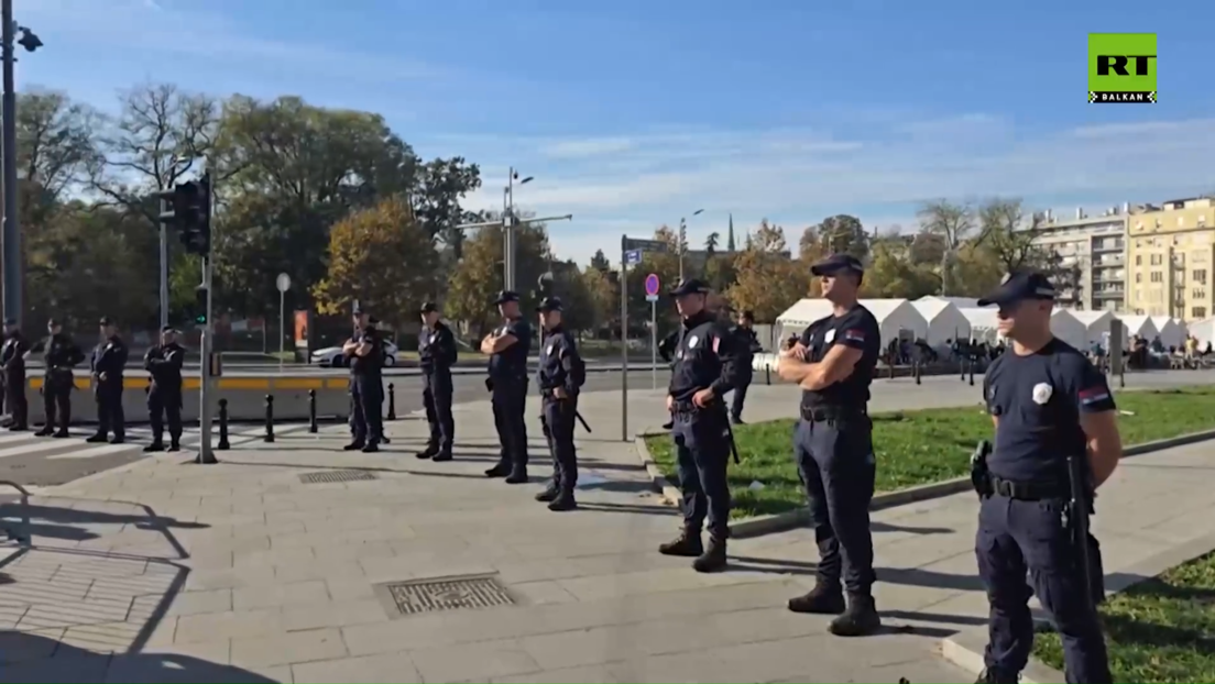 Kordon policije ispred Skupštine: Razdvajaju okupljene oko Dijane Hrke i grupu iz "Ćacilenda"