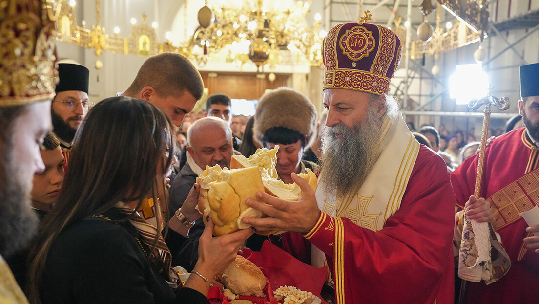 Патријарх Порфирије за Митровдан у храму Светог Димитрија на  Новом Београду