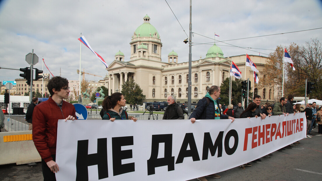 Студенти одржали протест код Генералштаба: "Црвена линија која се не прелази"