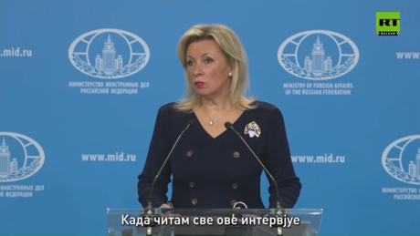 Захарова: Никада не би смело да се догоди да руски војник буде убијен српским оружјем