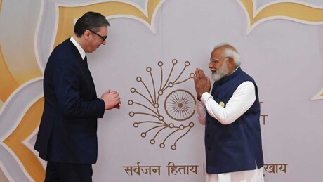 Вучић на свечаној вечери у Њу Делхију: Моди се обратио на српском језику